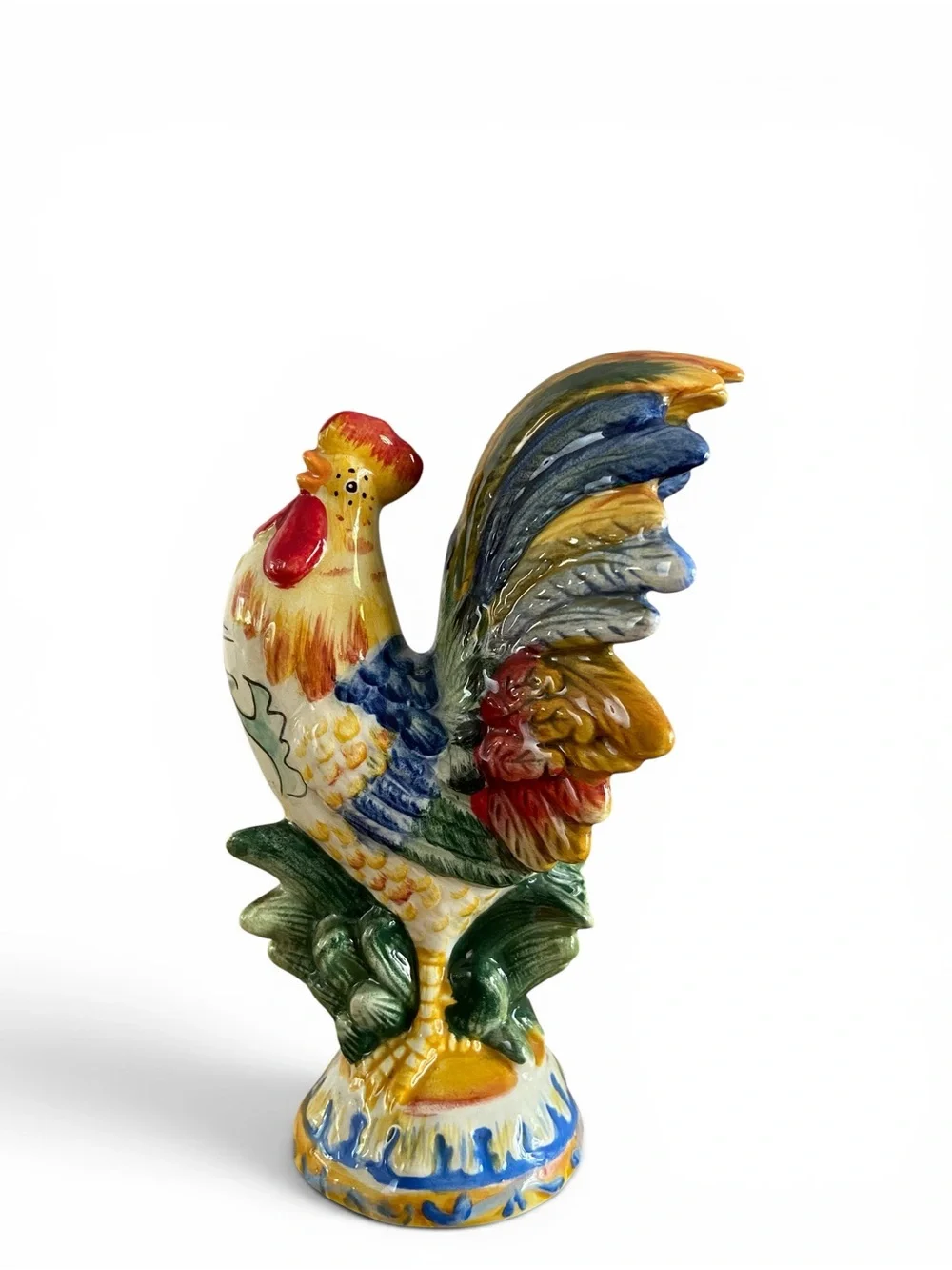 Fitz & Floyd Ricamo Rooster and Hen Salt & Pepper Set of 2